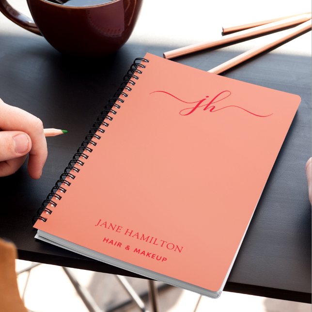Custom Logo Monogram Script Name Notebook (Creator Uploaded)