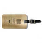 Custom Logo Monogrammed Gold Brushed Metal