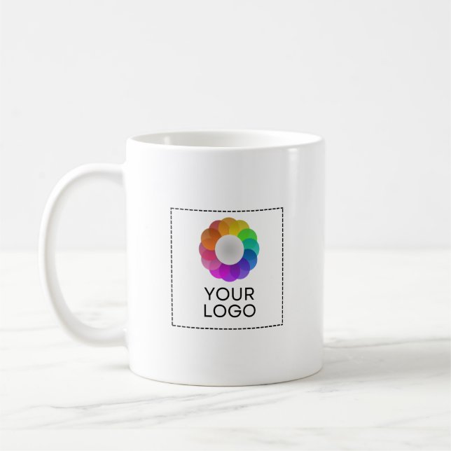 Custom Logo Mug, Low minimum quantity Coffee Mug (Left)