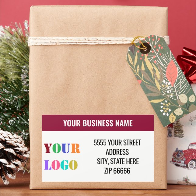 Custom Logo Name Address Personalised Labels (Holiday)