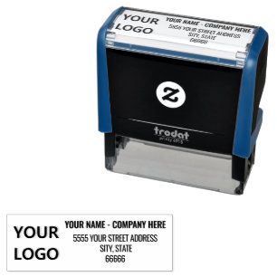 Custom Logo Name Address Self-inking Stamp