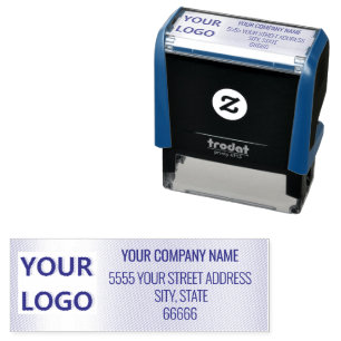 Custom Logo Name Address Stamp - Choose Colours