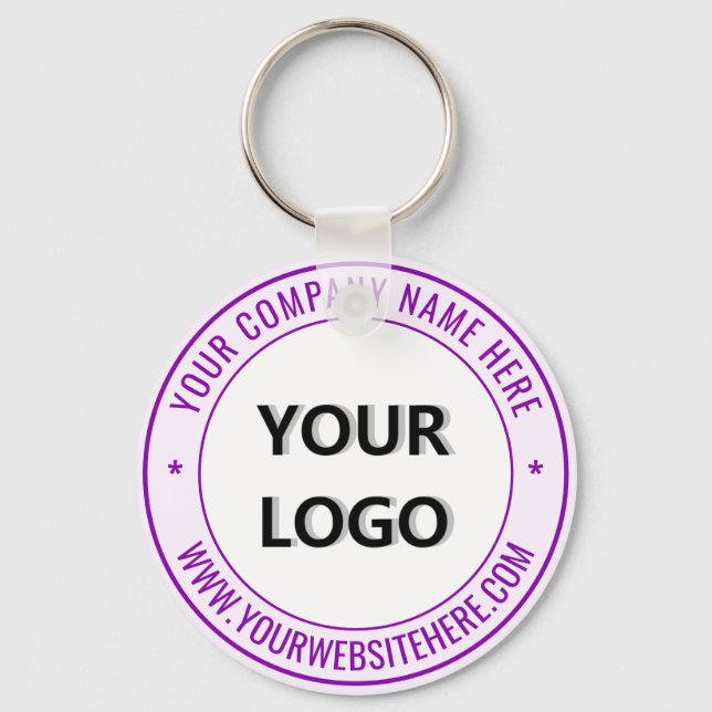 Custom Logo, Name and Website Promotional Keychain (Front)