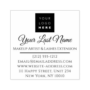 Custom Logo Name Business Address Profession Rubber Stamp