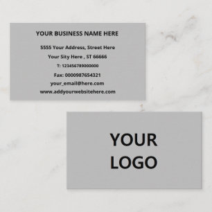 Custom Logo Name Business Card Example