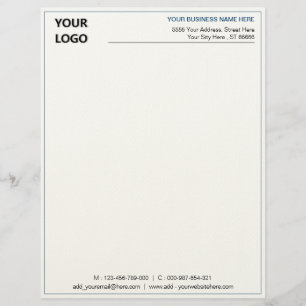 Custom Logo Name Business Personalised Letterhead