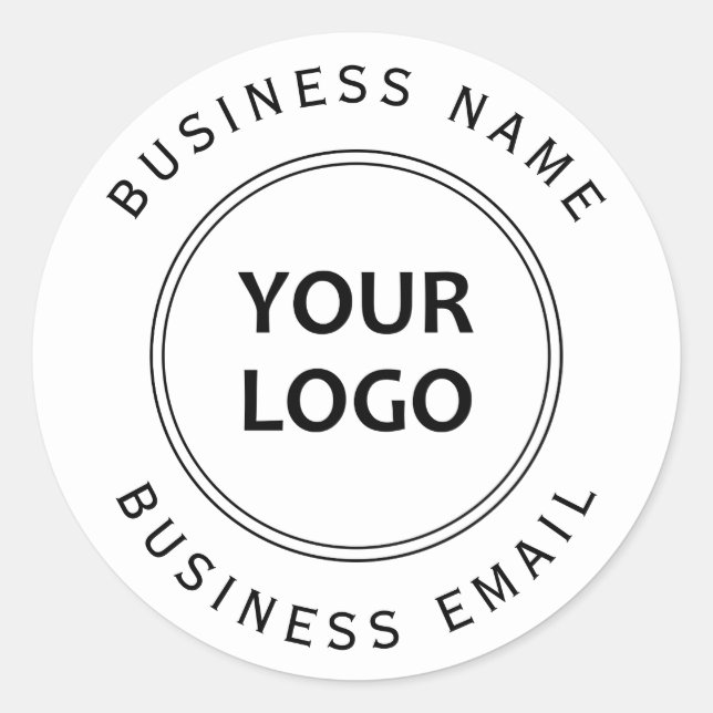 custom logo name business sticker (Front)