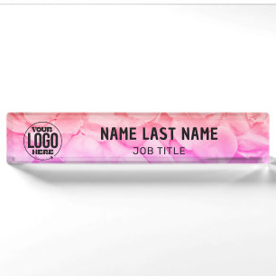Custom Logo & Name Desk Name Plate Personalised