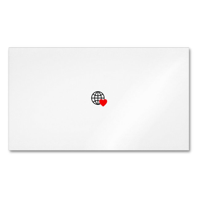 Custom Logo & Name Fleece Blanket Magnetic Business Card (Front)