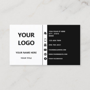 Custom Logo Name Info Business Card - Your Colours