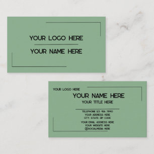 Custom Logo Name Minimalist Modern Professional Business Card