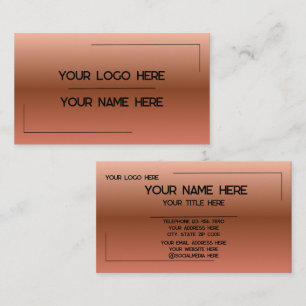 Custom Logo Name Minimalist Modern Professional Business Card