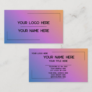 Custom Logo Name Minimalist Modern Professional Business Card