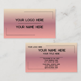 Custom Logo Name Minimalist Modern Professional Business Card