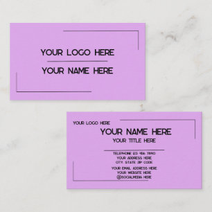 Custom Logo Name Minimalist Modern Professional Business Card