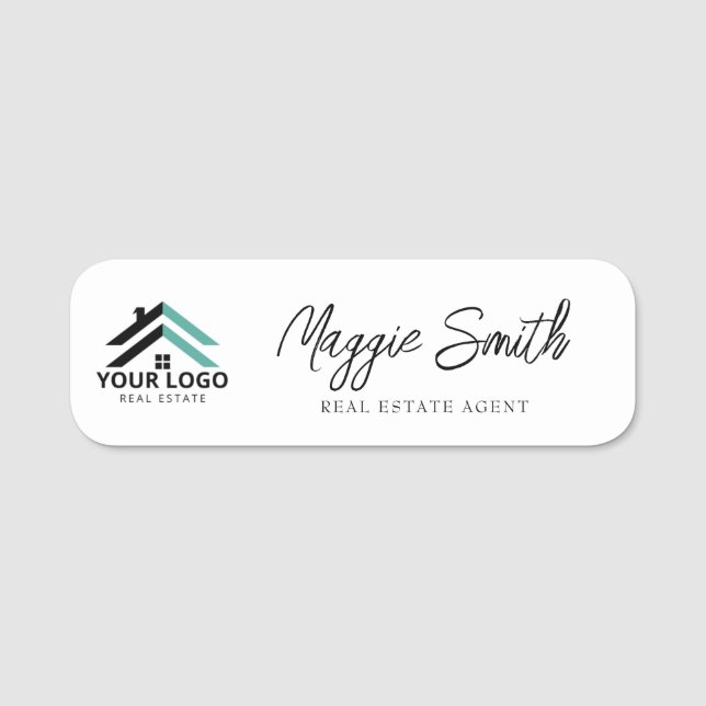 Custom Logo Name Position Real Estate Professional Tag (Front)