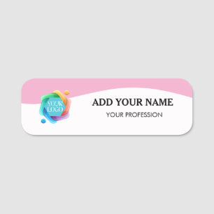 Custom Logo Name Tag & Name Business Pin or Magnet
