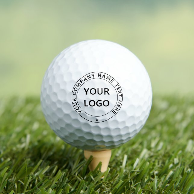 Custom Logo Name Text Stamps Golf Balls Template (Insitu Tee)