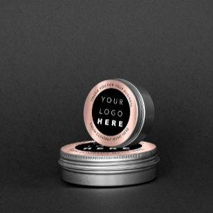 Custom Logo Name Web Rose Modern Thank You Classic Round Sticker