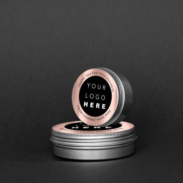 Custom Logo Name Web Rose Modern Thank You Classic Round Sticker (Custom Logo Name Web Rose Modern Thank You Classic Round Sticker)