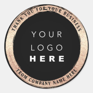 Custom Logo Name Web Seal Black Gold
