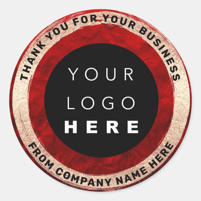  Custom Logo Name Web Seal Gold Frame Burgundy (Front)