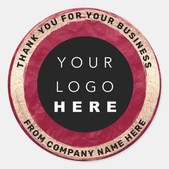  Custom Logo Name Web Seal Gold Red (Front)