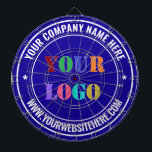 Custom Logo Name Website Dart Board - Your Colours<br><div class="desc">Your Colours and Font - Simple Personalised Your Business Logo Name Website Stamp Design - Promotional Professional Customisable Dartboards / Gift - Add Your Logo - Image / Name - Company / Website or Phone , E-mail / more - Resize and move or remove and add elements / text with...</div>