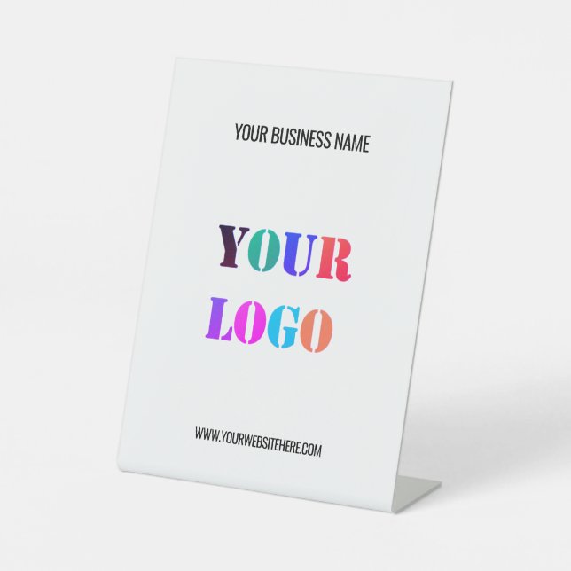 Custom Logo Name Website Personalised Pedestal Sig Sign (Front)