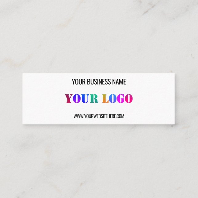 Custom Logo Name Website Promotional Business Card (Front)