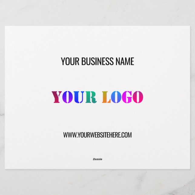 Custom Logo Name Website Promotional Personalised  Custom Letterhead (Back)