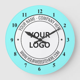 Custom Logo Name Website Promotional Personalised Large Clock