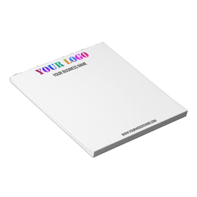 Custom Logo Name Website Promotional Personalised  Notepad (Angled)