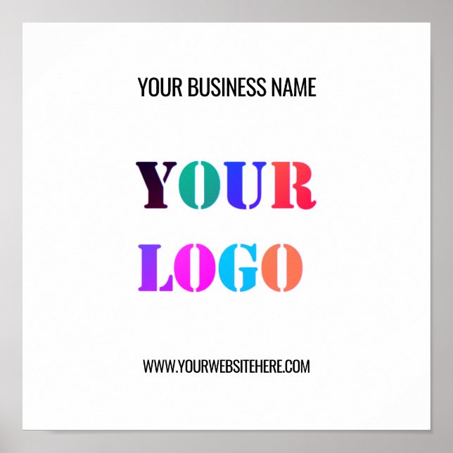 Custom Logo Name Website Promotional Personalised  Poster (Front)