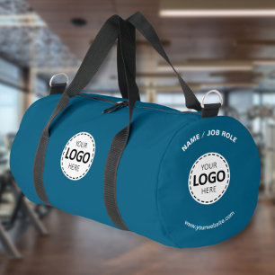 Custom Logo/ Name/ Website Teal Gym Duffle Bag
