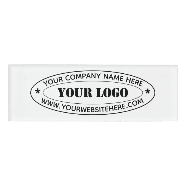 Custom Logo Name Website Your Business Name Tag (Front)