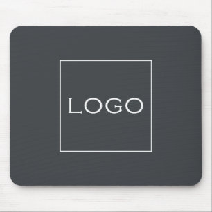 Custom Logo Neutral Charcoal Grey Computer Desk Mouse Pad