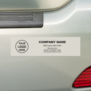 Custom Logo Neutral Professional Business Bumper Sticker