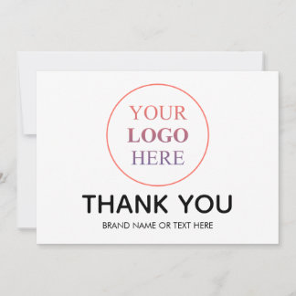 Custom Logo – No Minimum Order Thank You Holiday Card
