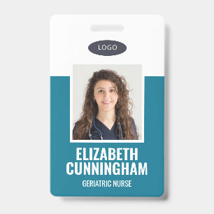 Custom Logo Nurse Doctor Name Barcode ID Badge