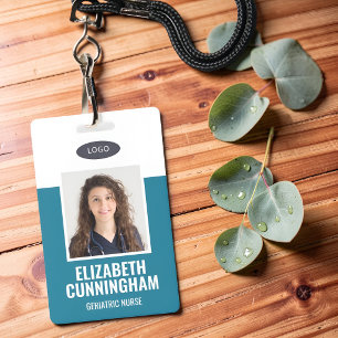 Custom Logo Nurse Doctor Name Barcode ID Badge