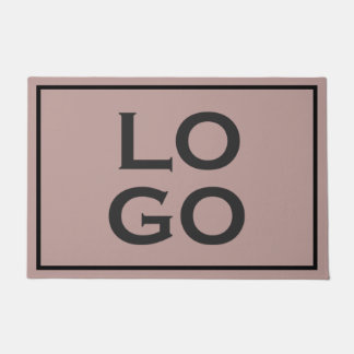 Custom Logo on Dusty Pink with Frame Doormat