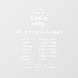 Custom Logo Opening Hours Contacts Business