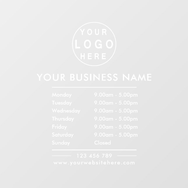 Custom Logo Opening Hours Contacts Business (Sheet)