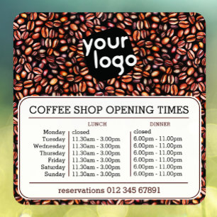   Custom Logo Opening Lunch Dinner Hours Cafeteria