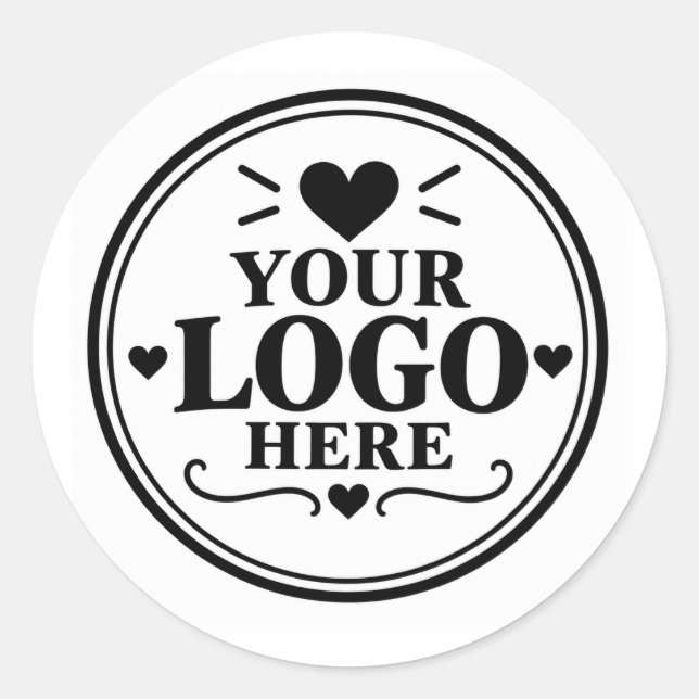 Custom logo  Or Image Classic Round Sticker (Front)