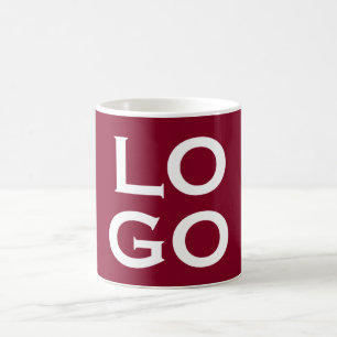 Custom Logo or Image on Burgundy Coffee Mug