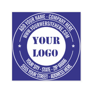 Custom Logo or Photo Address Colour Stamp Template