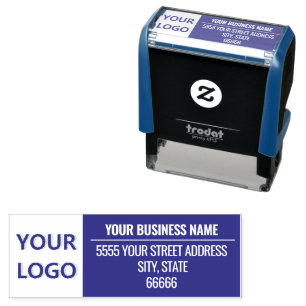 Custom Logo or Photo Address Colour Stamp Template