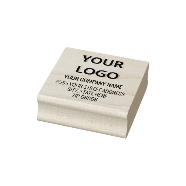 Custom Logo or Photo Address Rubber Stamp Example (Stamp)